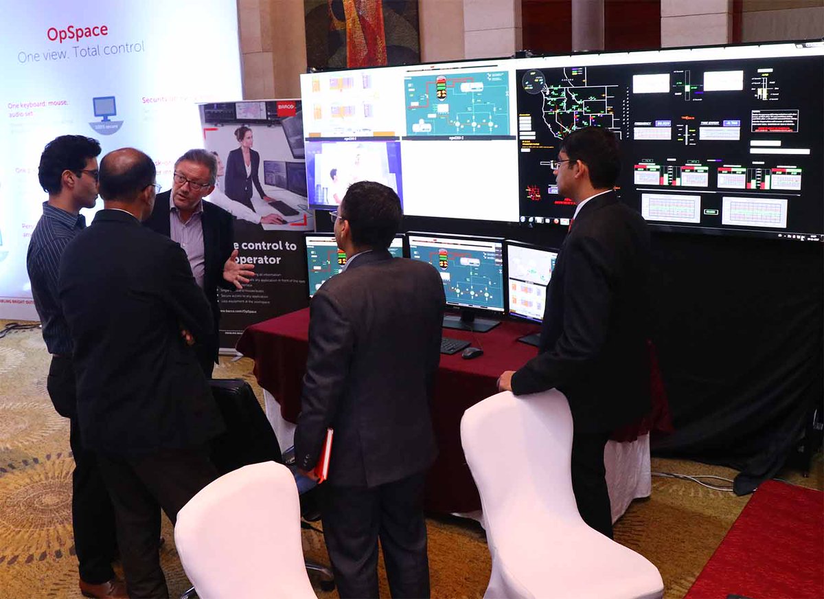 Barco's tweet photo. How do we help #controlrooms operators be more efficient? Find out at the live #OpSpace demo sessions during our roadshow in #Pune! https://t.co/0WlLloNgWk