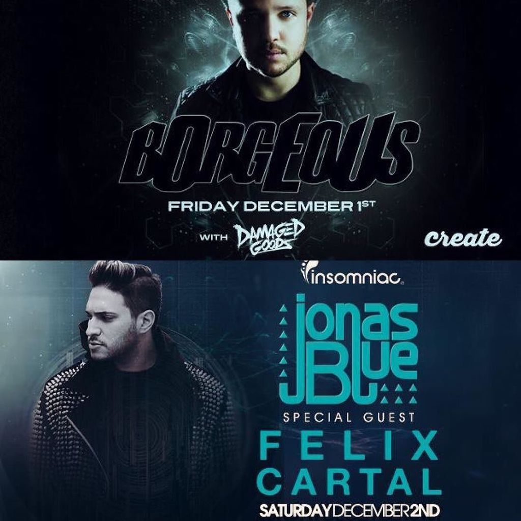 RaveLoop's tweet photo. 🎉 Enter #PromoCode RAVESAVE for 20% OFF #CreateNightclub tix 👉 https://t.co/xtmJVkxDbi 🎉
#Borgeous @borgeousmusic 
#JonasBlue @jonasblue 
#FelixCartal @felixcartal 
#NoizeFridays 
#ArcadeSaturdays
#Insomniac
#InsomniacClubs
#InsomniacEvents
#RaveLoo… https://t.co/GPcZBMvWA3 https://t.co/dCmG05nIBJ
