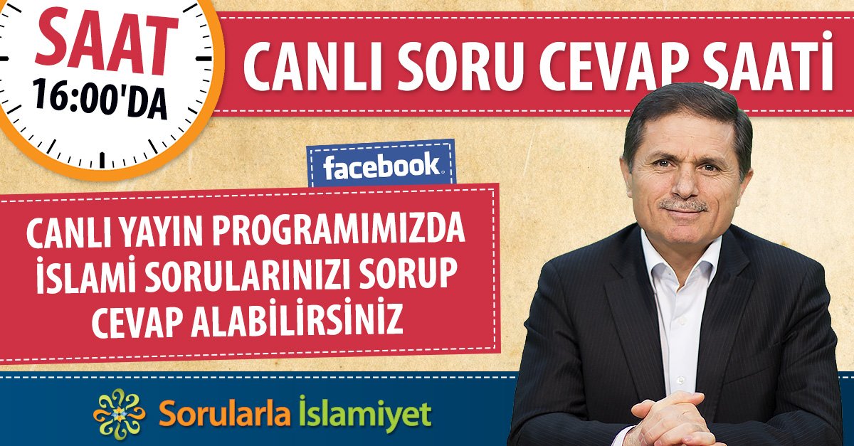 sorularlaislam's tweet photo. 🕓Saat 16:00'da Sorularla İslamiyet Facebook sayfamıza bekliyoruz.
✍️ Aklınıza takılan dini sorularınızı hazırlayın.
🎬 Canlı yayın videosu başlayınca yorumlardan sorularınızı sorabilirsiniz. https://t.co/r4CoWQZRDv