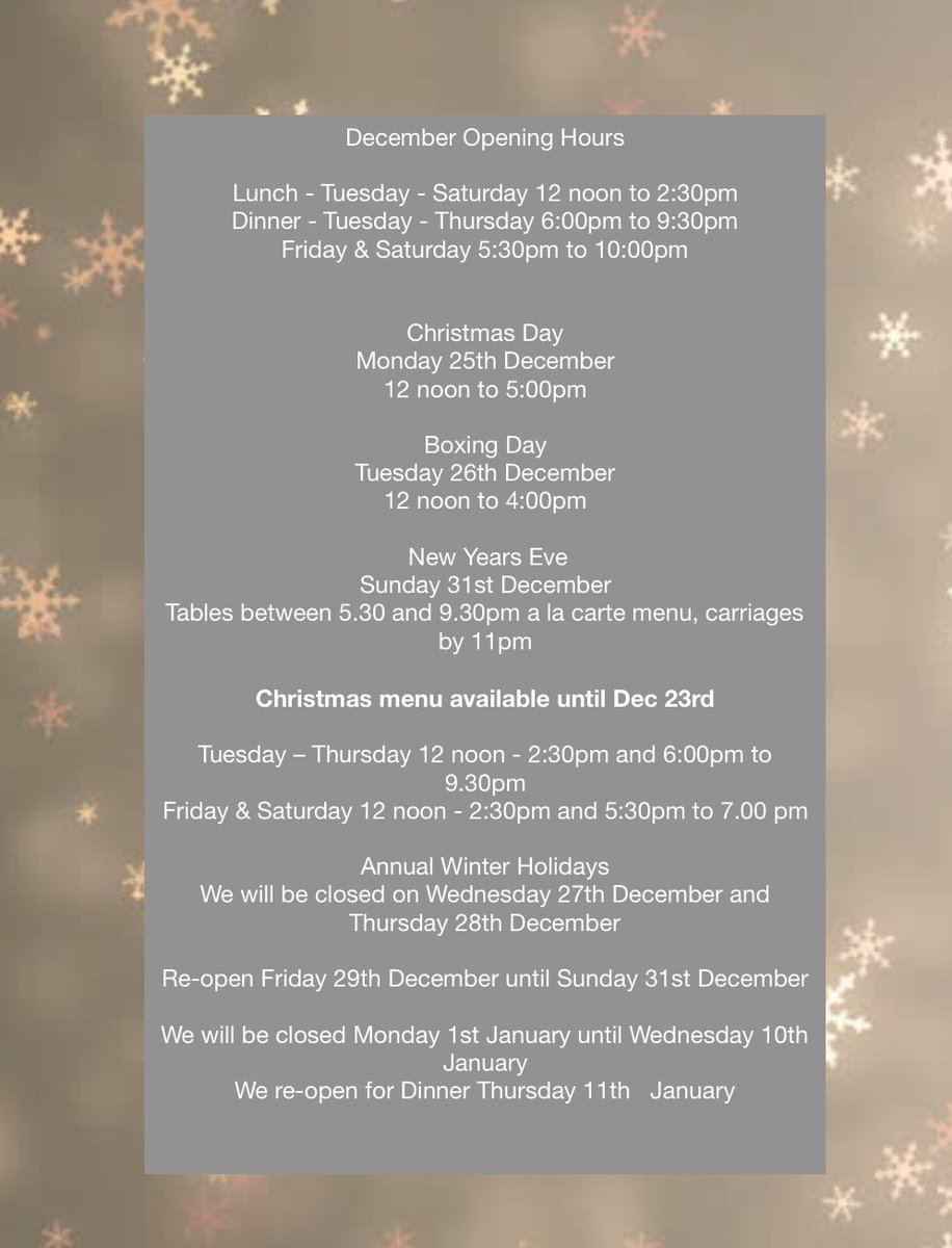 LaCachetteRest's tweet photo. December is nearly here. #christmas #dining #elland https://t.co/otmvv3JNRB