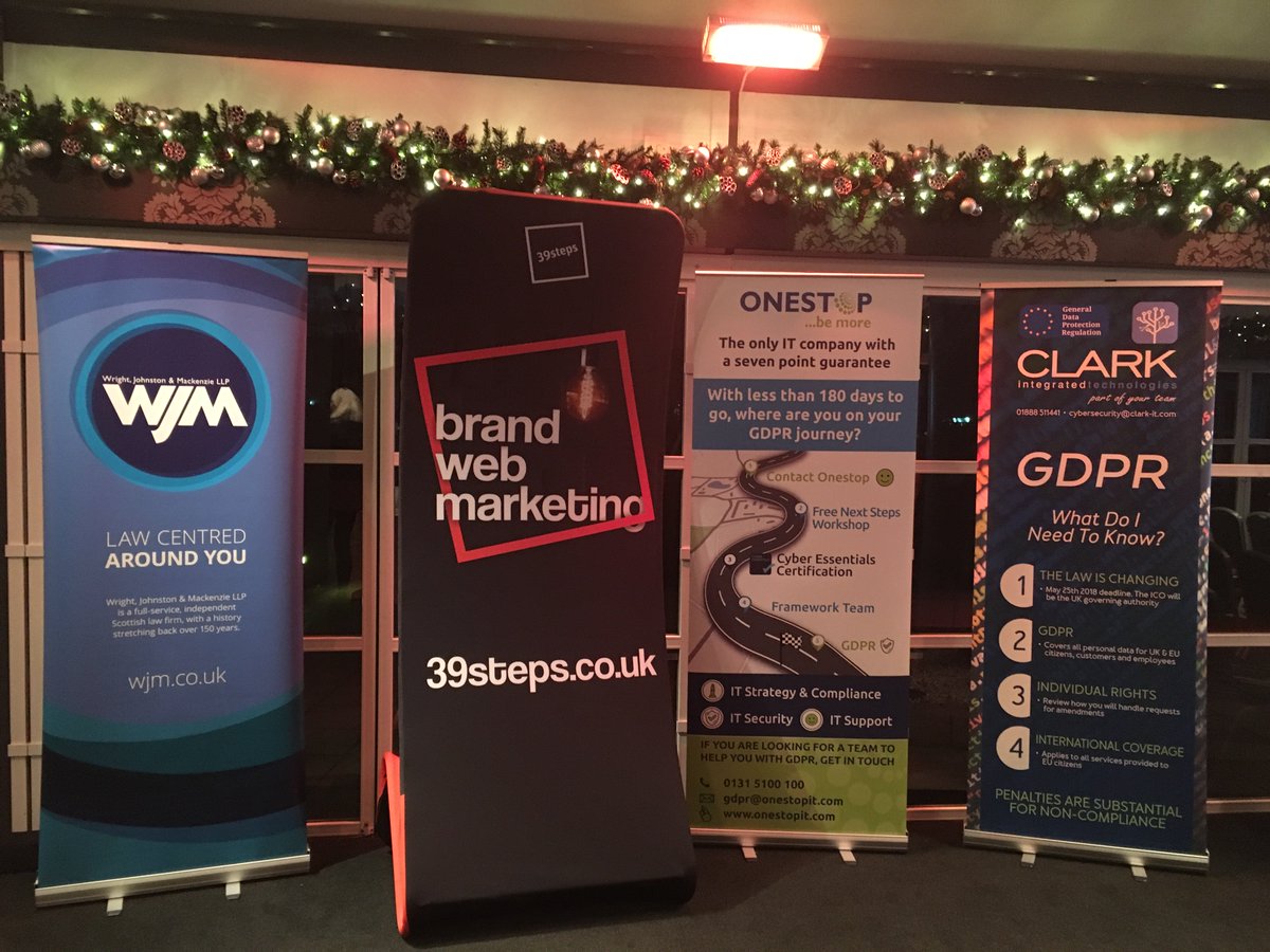 StephenGrantWJM's tweet photo. Insightful #gdpr event last night at @HotelGlasshouse and it was a privilege to speak on #dataprotection . Thanks to @OnestopIT for organising a great night and also my fellow speakers @aust_ck, @39steps and @HRDeptLothian. https://t.co/QIORisApHV