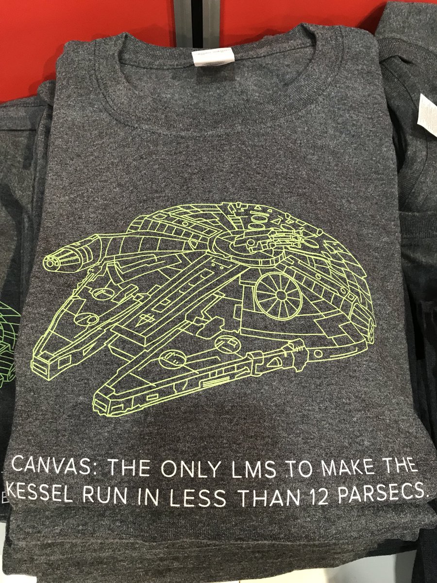oddvar_brekke's tweet photo. Ok #Settdagene #sett2017 Vi har Millenium Falcon T-shirts på Canvas sin stand! Fortell oss hva du ønsker av din neste læringsplattform og få en, helt gratis https://t.co/T336ZM0mT7