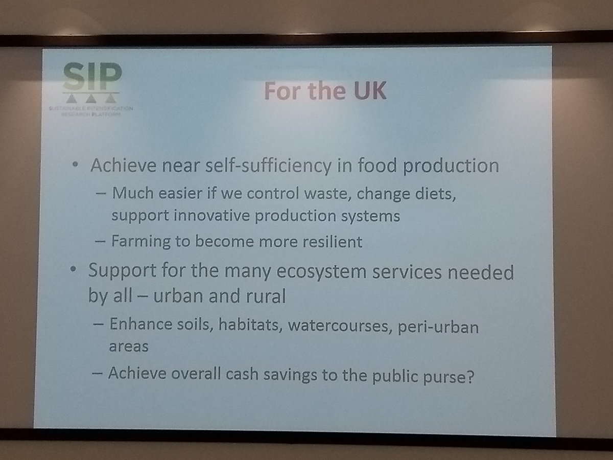 robdlillywhite's tweet photo. @LFirbank starts the morning #SIresearch session by reminding us of the bigger picture. Produce enough food without messing up the production process. https://t.co/Iy1UxvAkY0