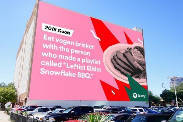 awlilnatty's tweet photo. So @Spotify’s ‘2018 Goals’ campaign is also advertising goals. https://t.co/2KXouokL1O