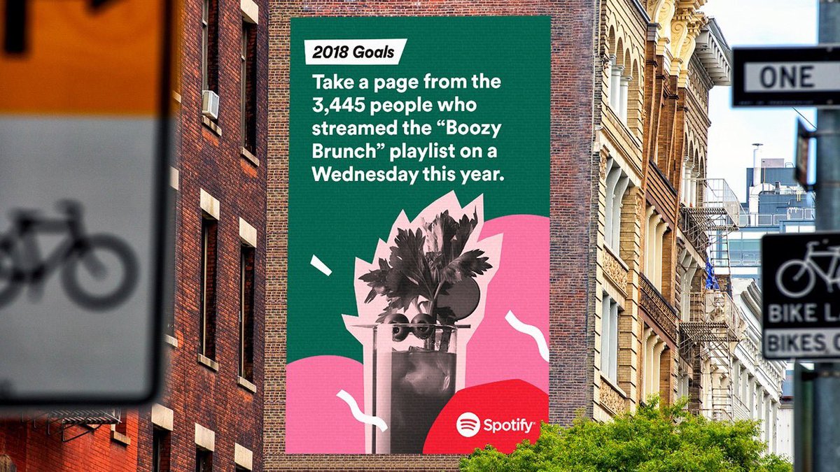 awlilnatty's tweet photo. So @Spotify’s ‘2018 Goals’ campaign is also advertising goals. https://t.co/2KXouokL1O