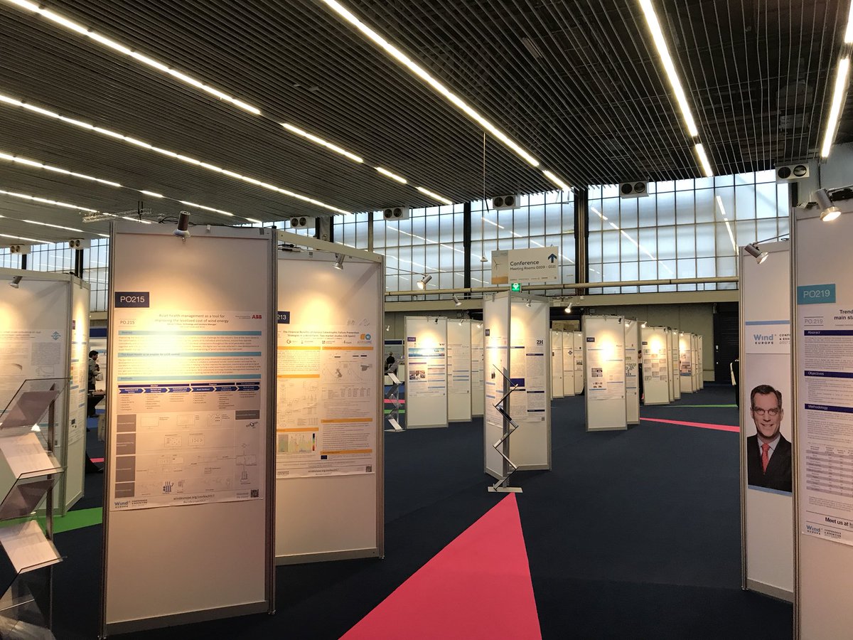 ThomasPoulsen's tweet photo. #PosterAwards session about to go down at #WindEurope2017 in #Amsterdam. Our #latestResearch is featured #PO208 #offshoreWind #O&amp;Mlogistics and #LCoE #costModels #comparison https://t.co/0bD72XMmYF