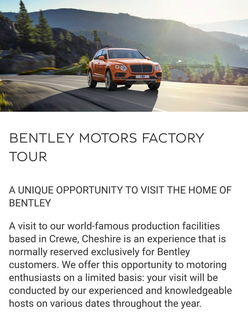 BabiesinBuscot's tweet photo. Huge thanks @HROwenBentley for donating this rarely available chance to tour the @BentleyMotors factory and enjoy lunch for 2 - plus raise vital £ to support sick and premature babies. Could you pls RT to spread the word? Bidding closes 8.40pm tonight: https://t.co/C8houTrTNF https://t.co/KDkSVnTzDe