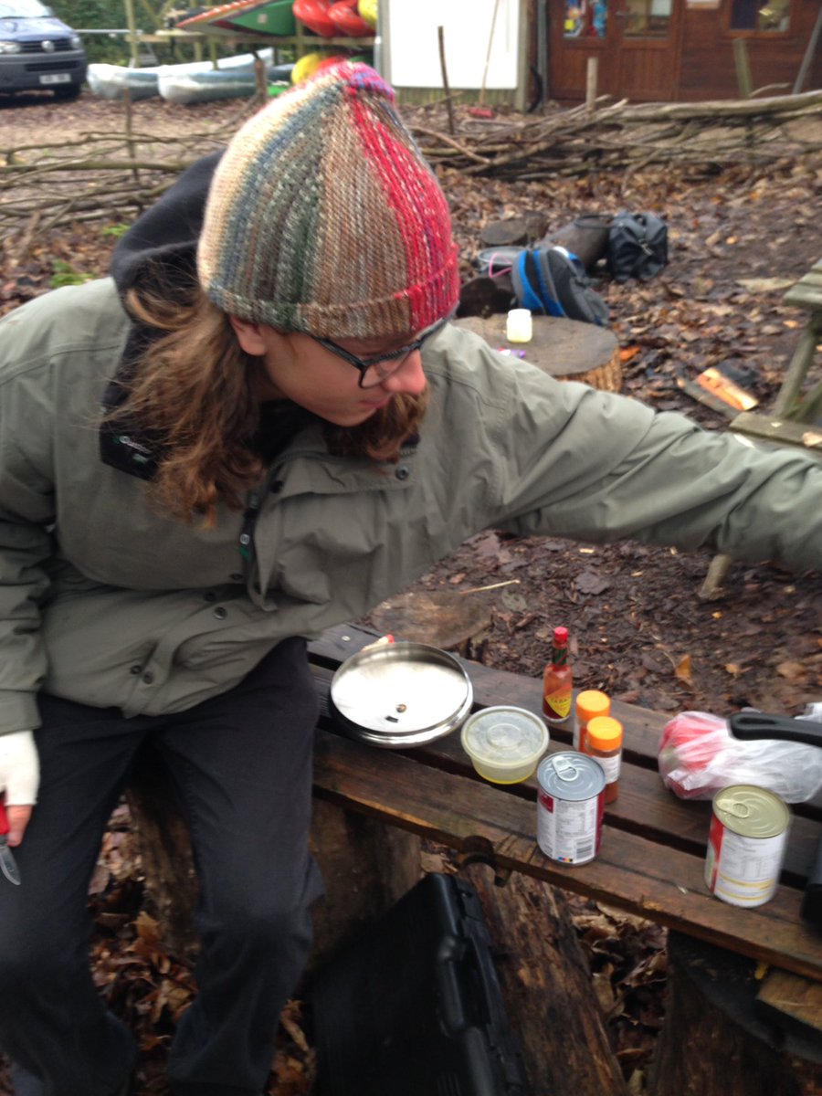 BoardinSkool's tweet photo. Day 1 of the great outdoor adventure cook off. @CCNAdventure students cooking in a -1 environment. With a side order of Snow. https://t.co/ZmkAfJhl8I