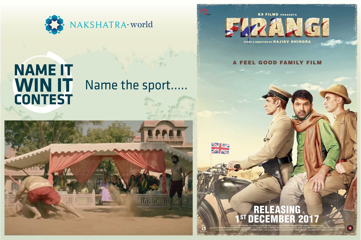 worldnakshatra's tweet photo. Participate now to win free movie tickets!  Name the sport in the below image to WIN. The first person to get it right wins. Use hashtags #NakshatraWorld #Contest #firangi  Be quick! Contest ends 2nd December, 2017. https://t.co/dJlfxhoc6Y