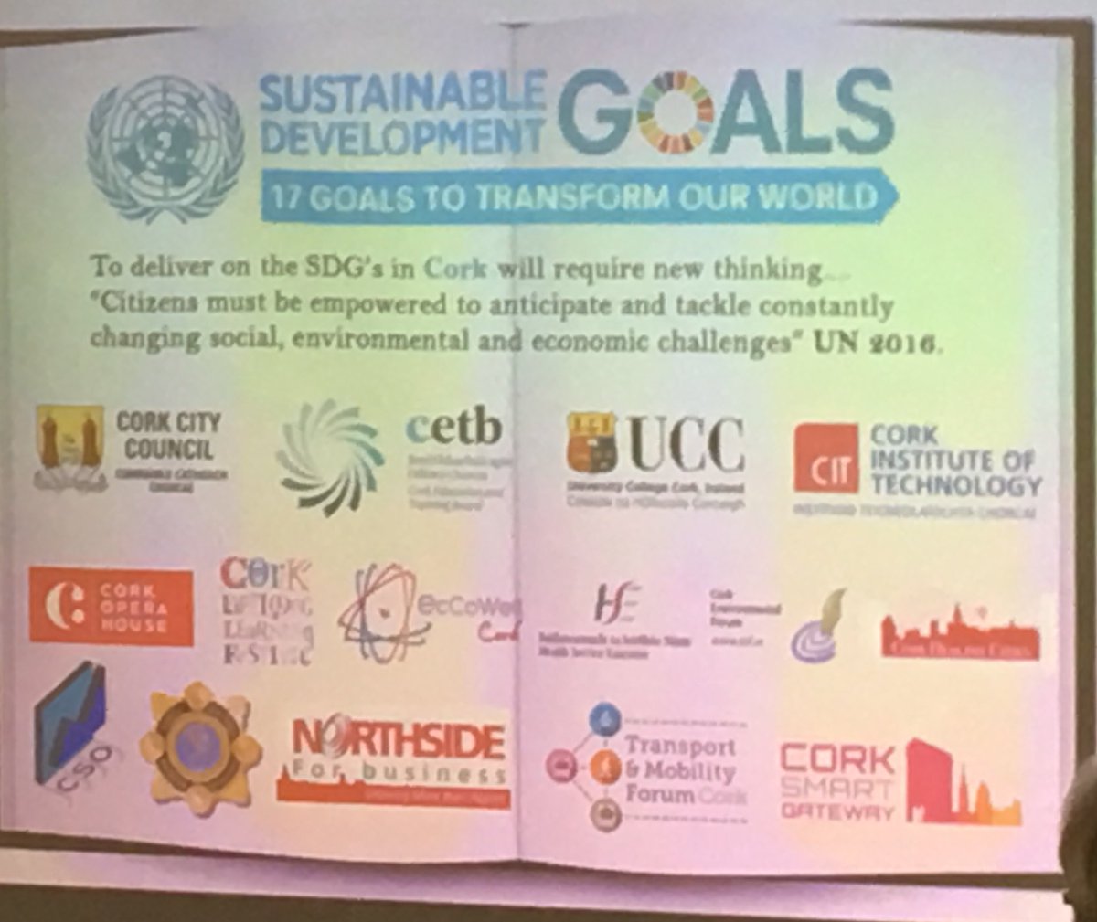 brendanjryan's tweet photo. Denis Barrett highlights the necessity for genuine partnership & multi-agency approaches to meeting sustainable development goals at launch of Strategy for #learninglimerick #Learningcities2017 https://t.co/PSGS57XpJp