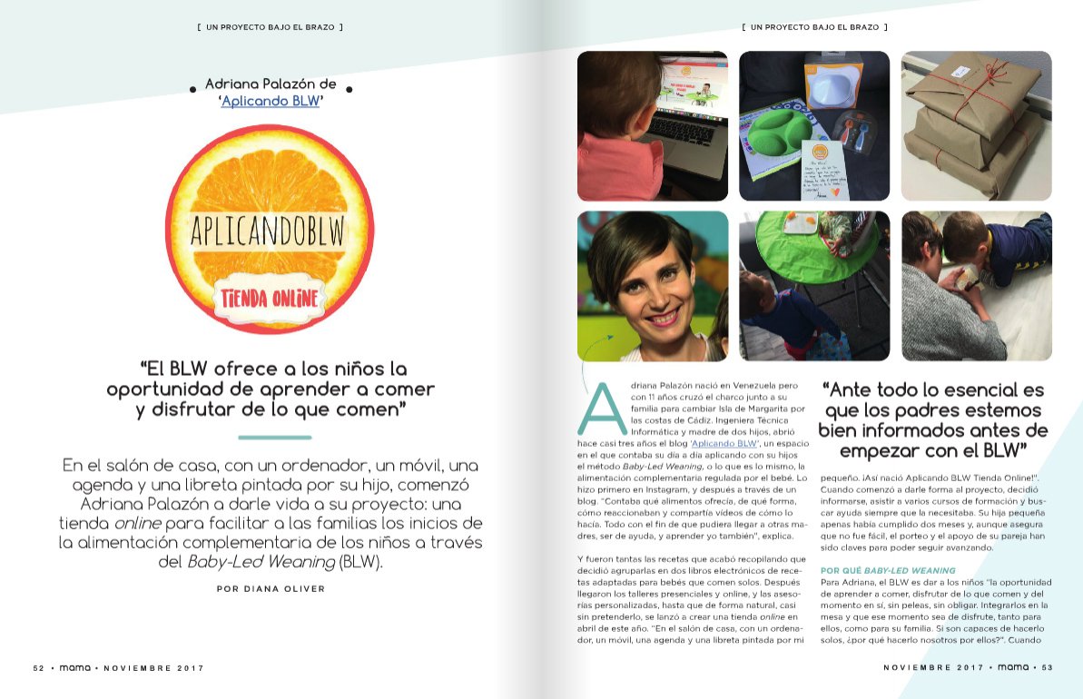 acordellat's tweet photo. "El #BLW ofrece a los niños la oportunidad de aprender a comer y a disfrutar de lo que comen", dice Adriana Palazón, autora y fundadora de @aplicandoblw. @Diana_Oliver la entrevista en #mama13.
https://t.co/jMLXM2jxPO
#nutrición #niños https://t.co/SrXAxTX2f4