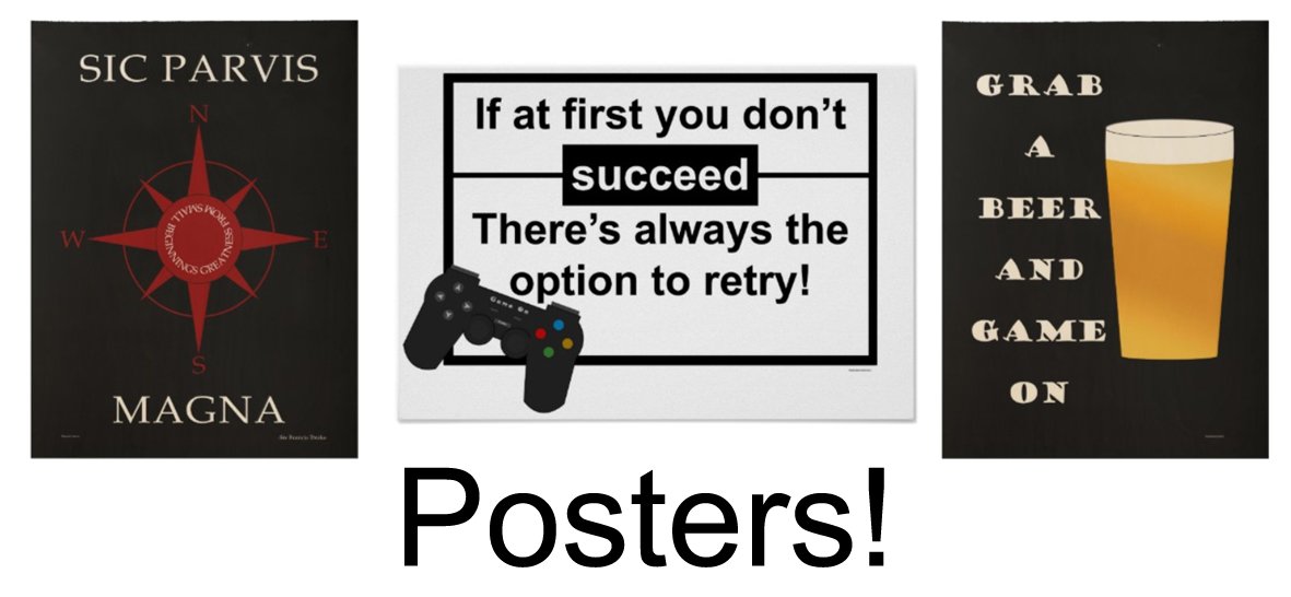 GameOnOnline's tweet image. Looking for gaming posters? 60% off posters with the code CYBERZWEEKZ3 at zazzle.co.uk/gameoncollecti… #zazzle #gaminggifts #gamingposters