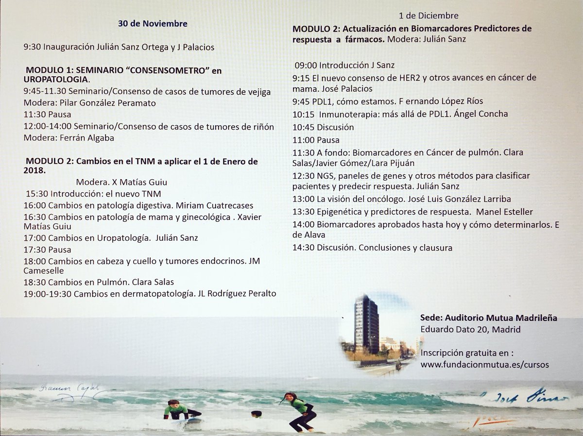 lara_pijuan's tweet photo. XIIIth Update in surgical pathology/Curso de Actualización en #Patología (Mutua Madrileña). #UpdateMM2018 #Pathology #Biomarkers #TNM https://t.co/1ZiDlG5cQq
