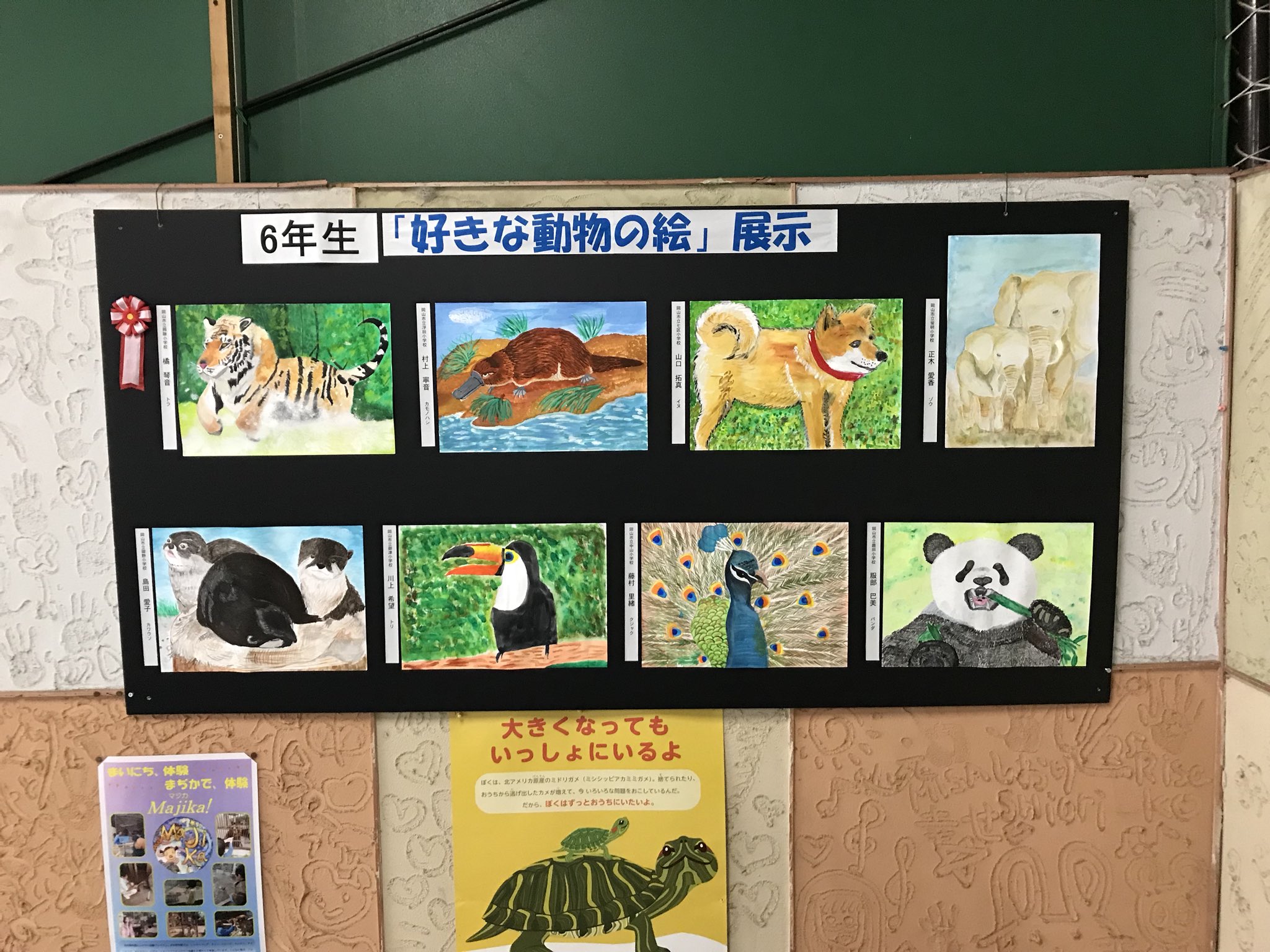 公式 池田zoo 池田動物園 好きな動物の絵 の受賞作品を展示しています この作品は岡山市内の小学生の皆さんが描いたものです どれも素敵な作品ばかりです 来園時には皆さまぜひご覧ください 展示場所 チンパンジー舎通路 展示期間 17年