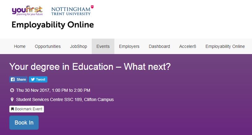 NTUYouFirstEd's tweet image. TODAY! Explore the range of #career options open to you upon completion of your #education degree futurehub.ntu.ac.uk/students/event…