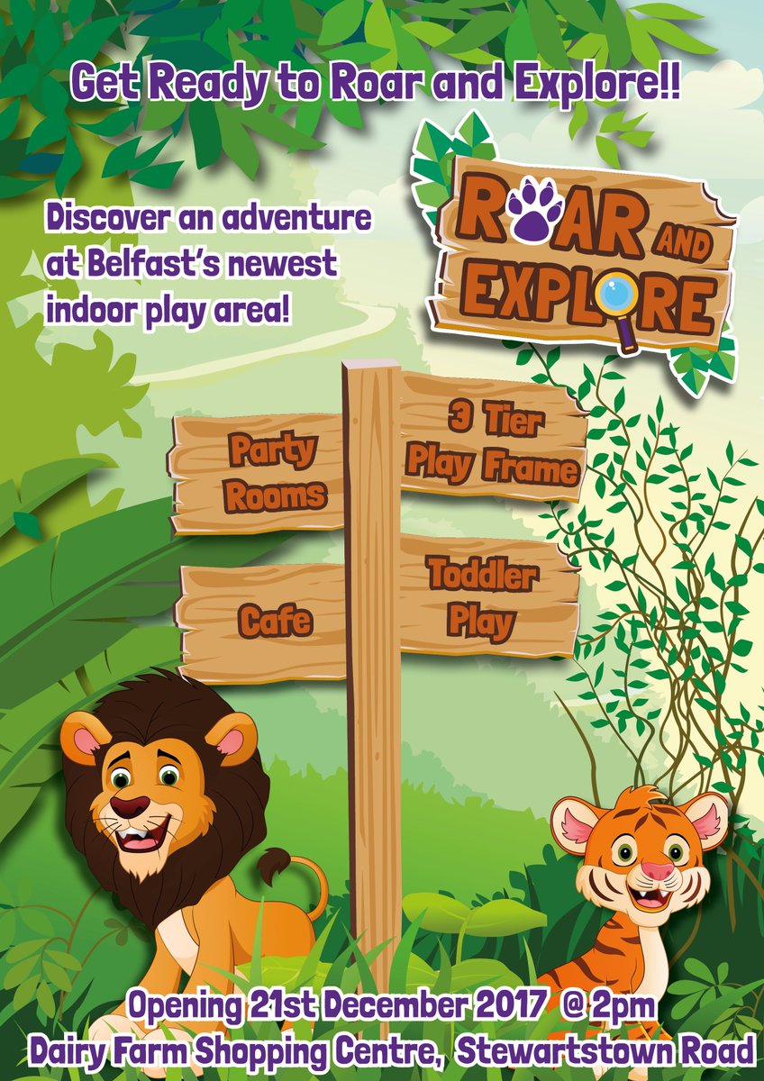 DairyFarmSC's tweet photo. Get ready to Roar and Explore!! We are delighted to announce the brand new #SoftPlay area is opening at Dairy Farm this Christmas. 

Save the date - 21st December from 2pm - with loads of activities happening in the centre plus be one of the first adventurers to use the area! https://t.co/4X7qOCMZ9k