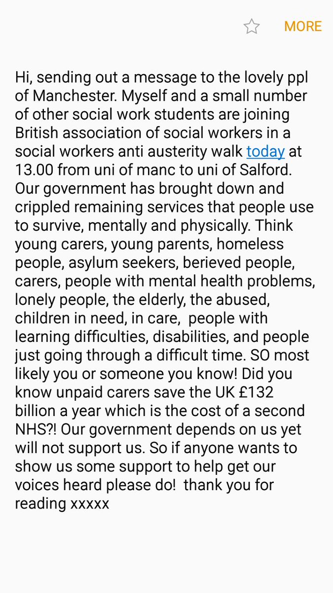 jscswm's tweet photo. #basw #antiausterity #socialwork #cuts #getyourvouceheard #advocateforothers https://t.co/ELfbboJtQY