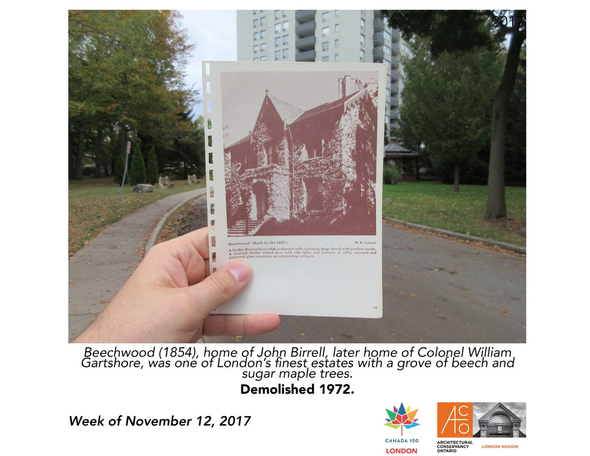 CanadaDayLdn's tweet photo. We were too excited to share Week 47, we missed Week 46! Beechwood is now the location of the Gartshore Apartments #LdnOntJournal #Canada150 https://t.co/6nQJT10DXq
