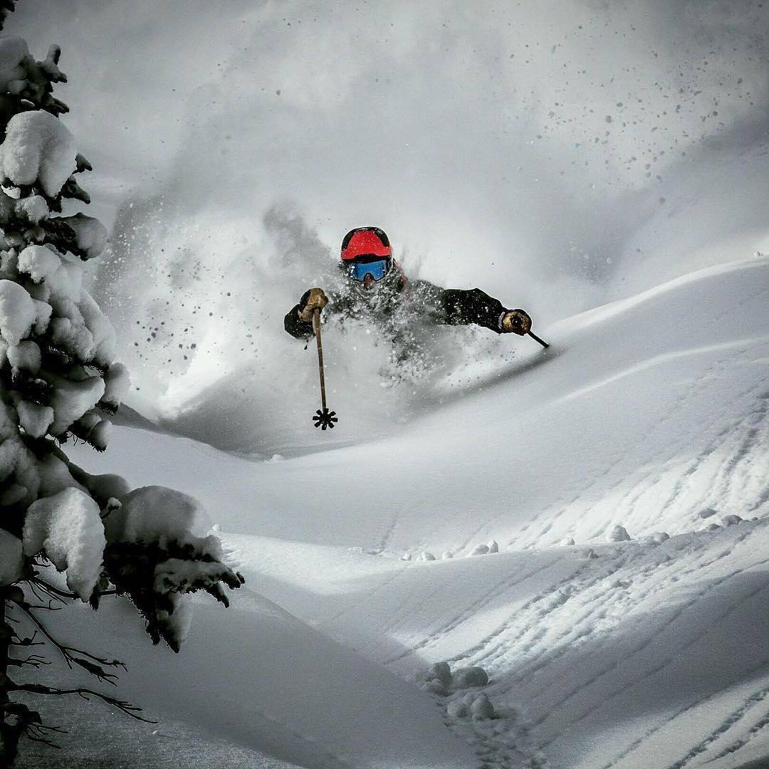 Early bird catches the fresh powder. (Instagram photo via @scottbellow)