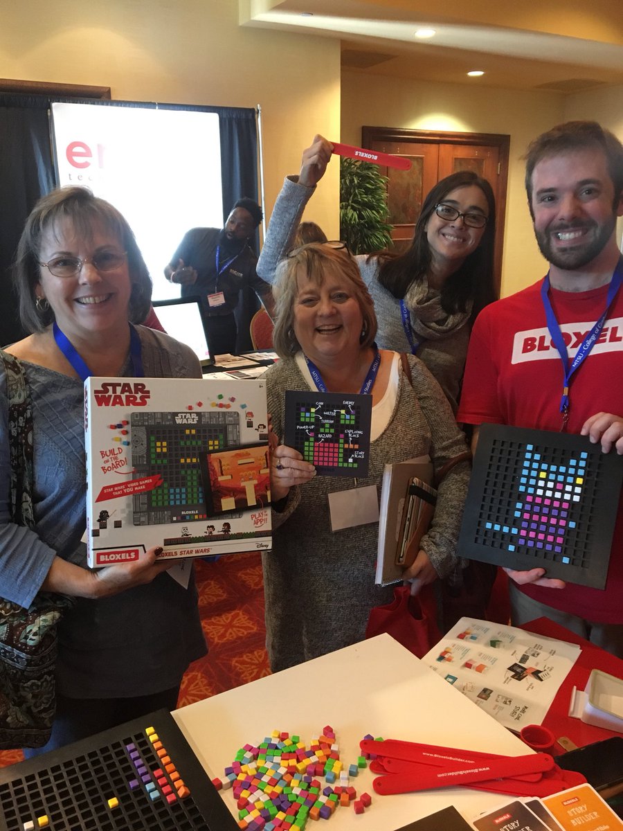 bloxels's tweet photo. We’ve already made a bunch of new friends at #TETC17! Come by Booth 40 to say hi and learn how to build your own video games with #Bloxels! Don’t forget to ask about our special educator’s bundle! #PoweredByPixelPress #Tennessee #gbl #gamifytheclassroom https://t.co/5TOg2v2EpV