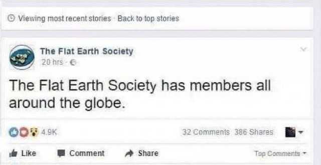 the flat earth society globe