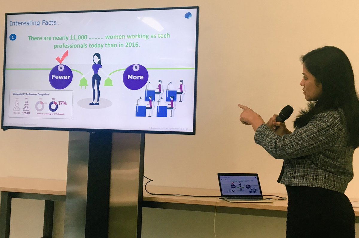 ms_dacres's tweet photo. @CapgeminiUKppl Our very own Lovey serving us the facts. #bigData #WeAreTechWomen https://t.co/rL0fVcPFIQ