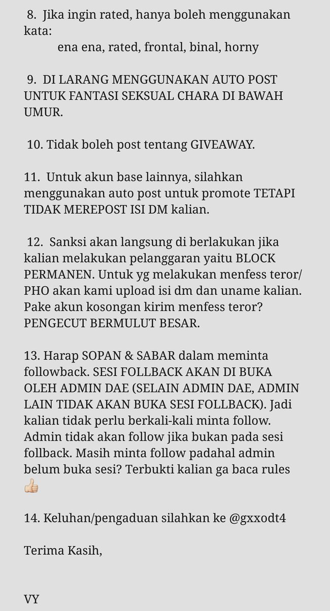 📣 YAOI AUTO BASE 24 JAM 📣

👉 FOLLBACK? BACA RULES 👈

 RULES DM VAMPIREYAOI

📍BUDAYAKAN MEMBACA📍

TIDAK FOLLOW yg reply dibawah pinned