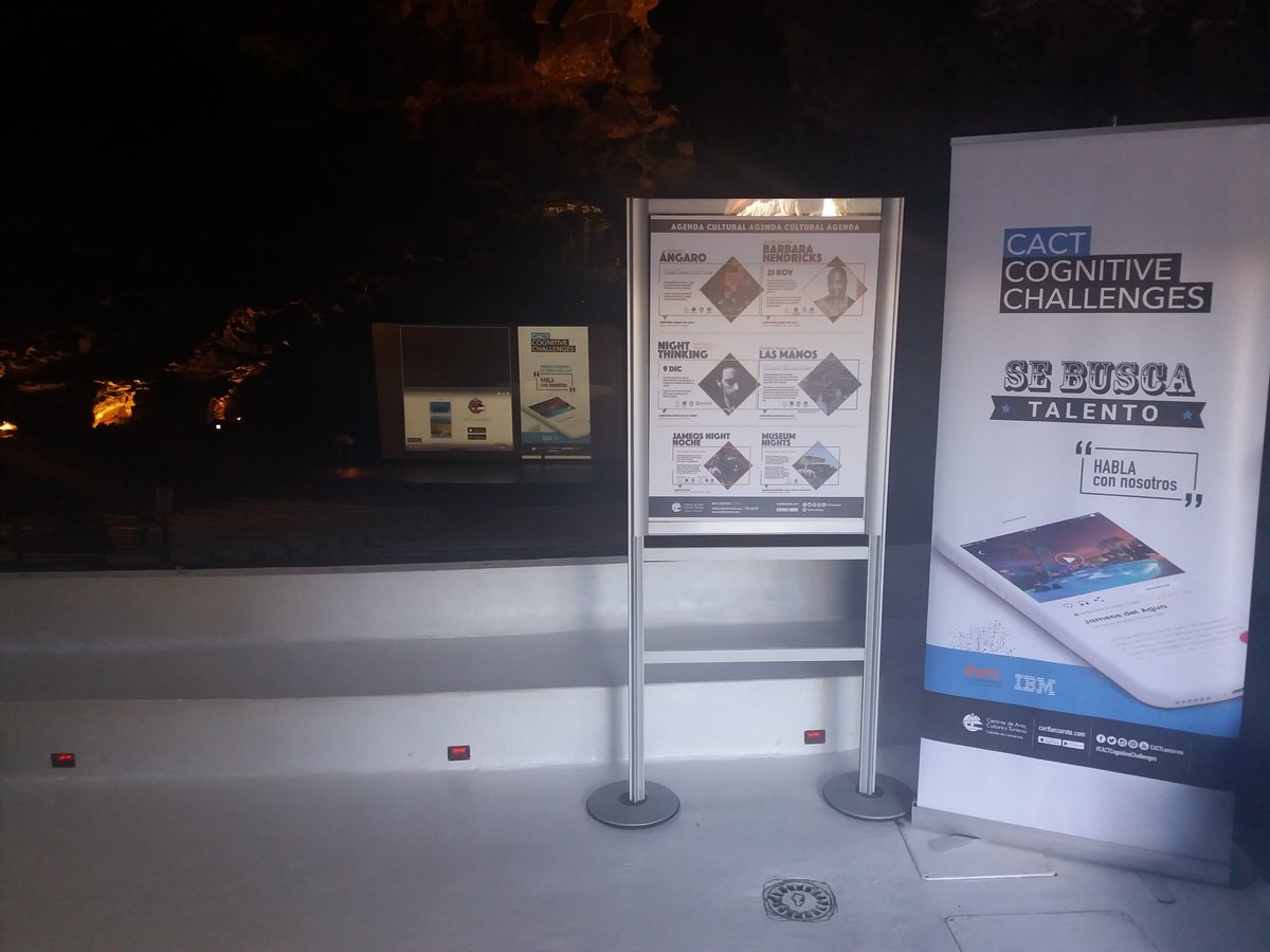 PerezgArancha's tweet photo. En breves recibiremos a los #protagonistas de esta gran iniciativa de @cactlanzarote, una vez más apostando las #personas y por el #talento. Ven al acto de clausura, 17h en el #auditorio de #JameosDelAgua #CACTCognitiveChallenges  #Lanzarote @IBM_ES @InfoEUTL @GeoparkLanzarot https://t.co/N7NWRfdDlT