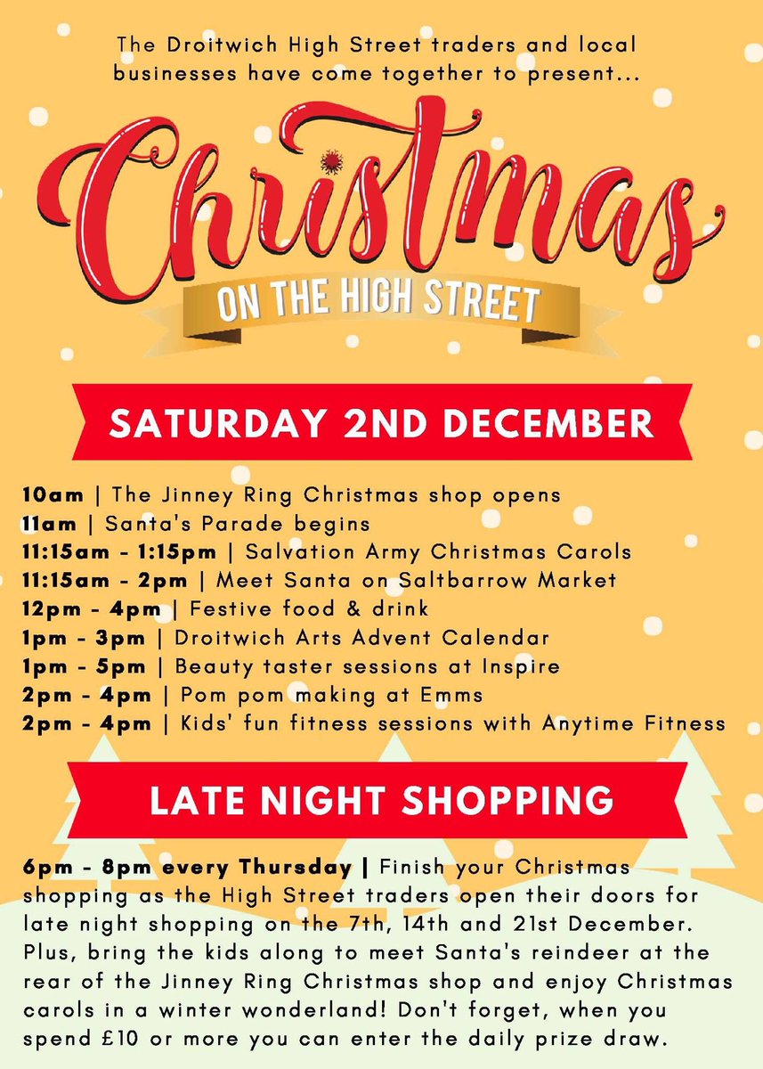 #Christmasonthehighstreet pop in toDroitwich to start the festive season <a href="/WorcAmbassadors/">Worcestershire Ambassadors</a> <a href="/k_leather/">Kathy Leather</a> #Worcestershirehour <a href="/agreatlittleMD/">Viv Hudson-Findlay</a>