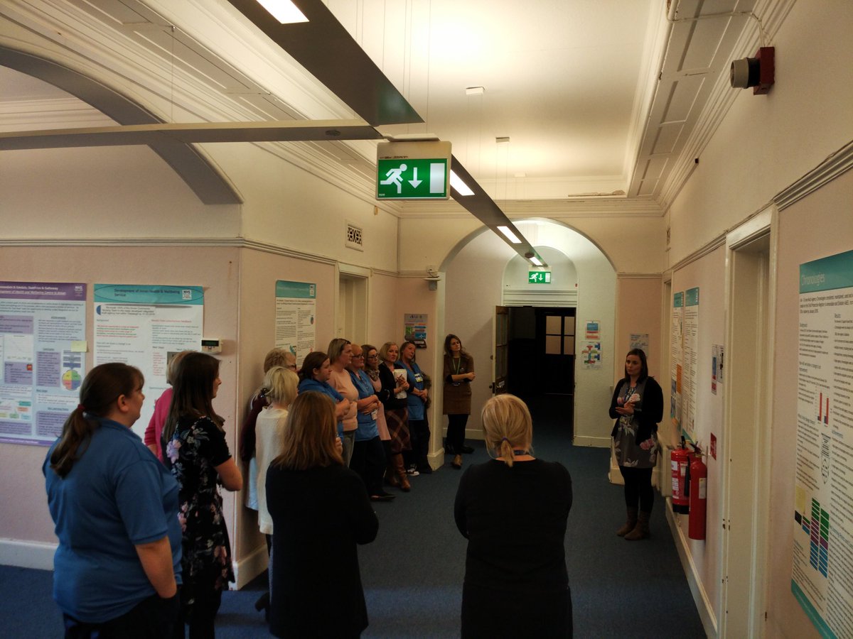 DG_Improvers's tweet photo. So much improvement activity from #dgsis cohort 2 improvers at todays poster walk. Shona Service, her project and the wider picture https://t.co/yhb49nE2JN
