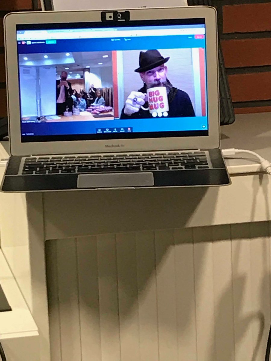 egerrit's tweet photo. Look who is with us on line far away but closeby in our hearts #pinkssocks @HealthInnSchool https://t.co/yBdhZP7ydf