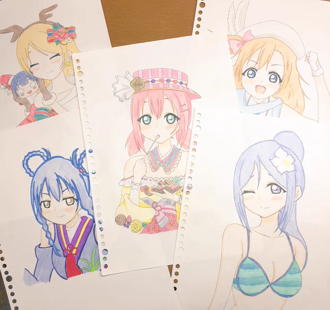 フォロワーさん500人記念企画当選者の5人の方のイラスト全部終わりました〜??
描いててとても楽しかったです!ありがとうございました!!

次は普通の500人記念のイラスト描きますよ〜?
誰描こうかな…?? 
