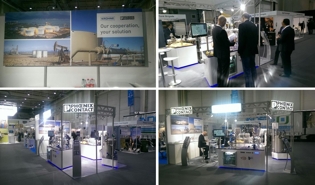 krohnegroup's tweet photo. Take a look at our booth at @StocExpo in Hamburg where we present together with @PhoenixContactV process automation solutions for the tank storage industry! You are still welcome, come around! https://t.co/S7nLBrrGbS #TSGermany https://t.co/yW5LLhFULW