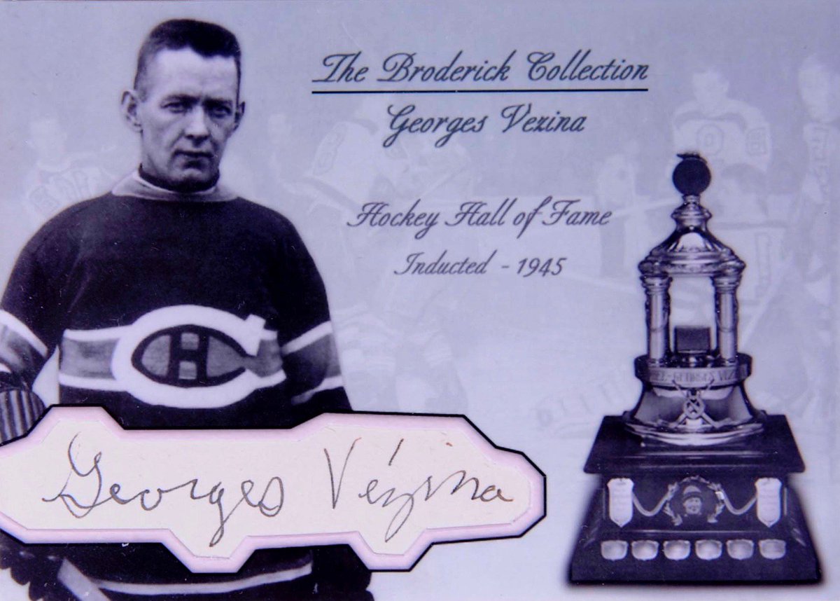 Fall 2017 Auction Highlights: Georges Vezina

The Broderick HOF Autograph Collection

Very Rare Georges Vezina Autographed Card!

gamewornauctions.net     

Auction Closes November 30, 2017 - Final Day to Bid!

#Vezina #Trophy #Hockey #HOF #Autographs #MontrealCanadiens #HHOF