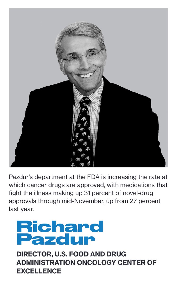 SeanKhozin's tweet photo. Congrats to my mentor, director of @FDAOncology Dr. Richard Pazdur, for well-deserved recognition by #Bloomberg50 as one of the leading visionaries that helped changed the world for the better in 2017! https://t.co/BabVYD4Wzh https://t.co/uDKgWScqAA