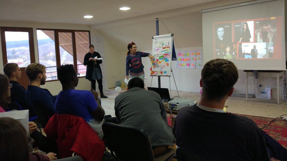 EuroBugInt's tweet photo. A great session "Fighting Labels" delivered by Romanian team. @leargas @erasmusplus #CreateYouthSide
#Eurobug https://t.co/JM9gZiX3Wu