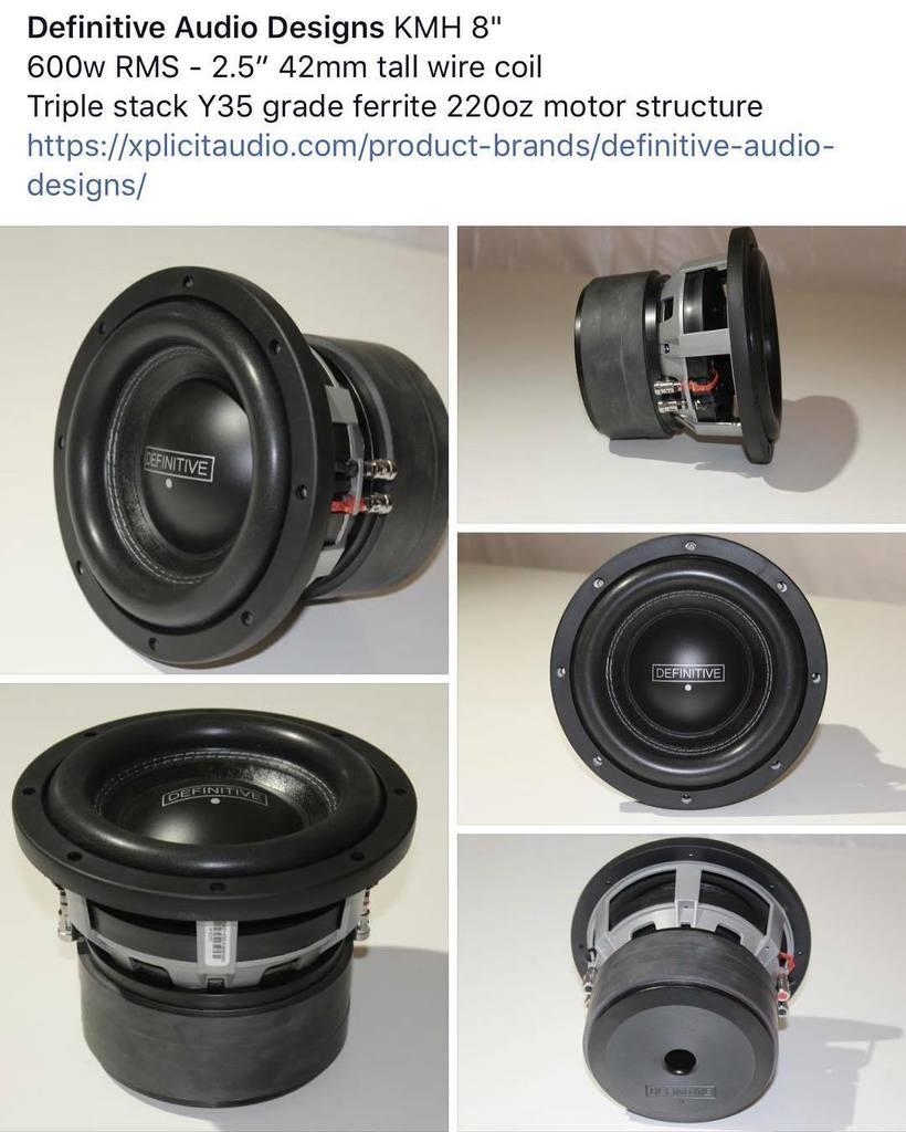 woofergram's tweet photo. #definitive subs are back! Check out the Definitive Audio Designs KMH 8!
Find the whole DAD line @xplicitaudio
#xplicitaudio #xplicit #definitiveaudio #dad #basshead #shtnonm #aintloud #caraudio #str8clpn #woofergram
@james_halter https://t.co/jPNzoHMPWK https://t.co/bMQlVj0L0h