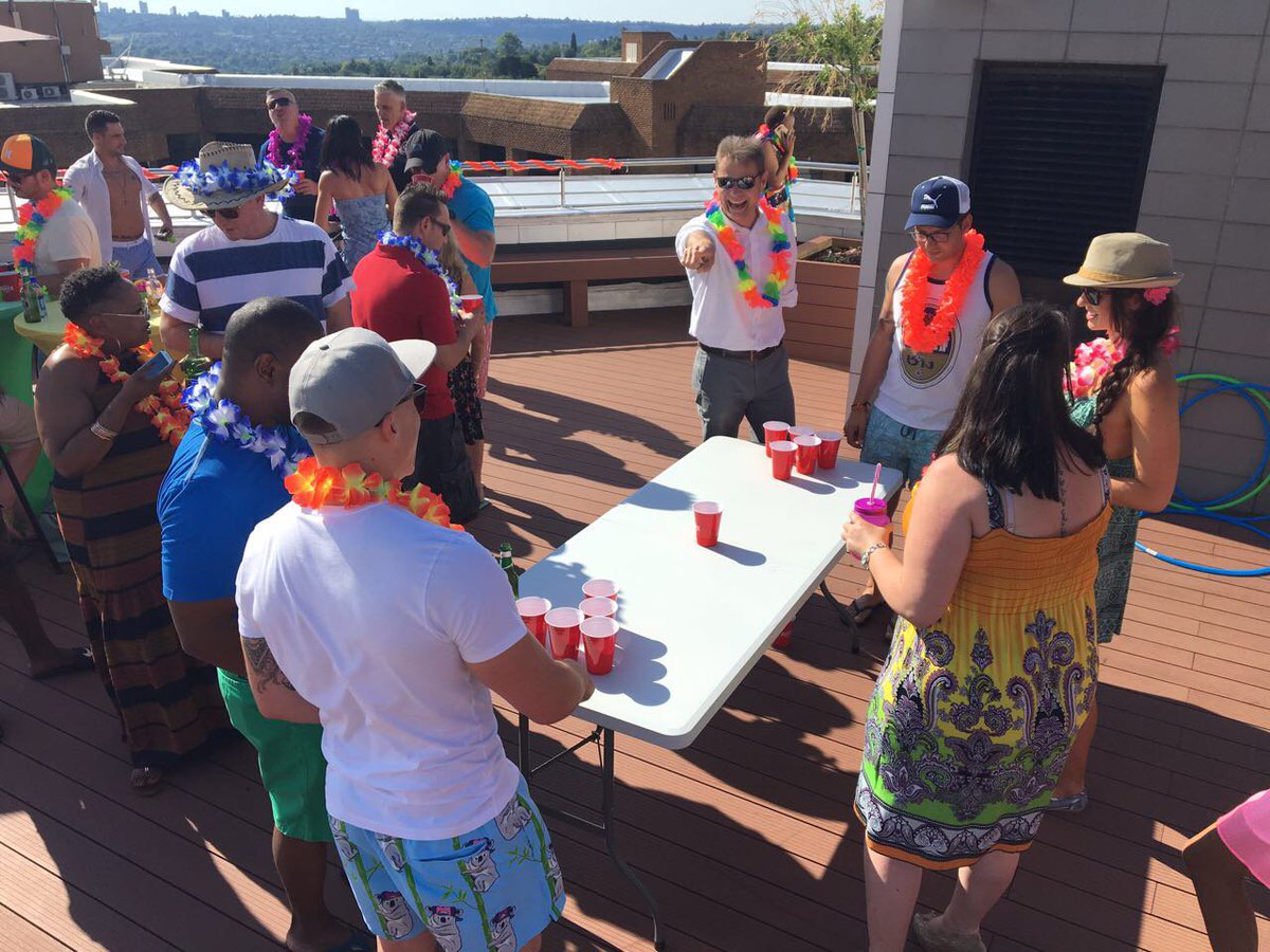 PUMalls's tweet photo. Let the festivities begin! We’re celebrating the EOY in style with our clients at our JHB rooftop beach themed event. We thank you all for your partnership over 2017 https://t.co/Bi8hNvKa0a