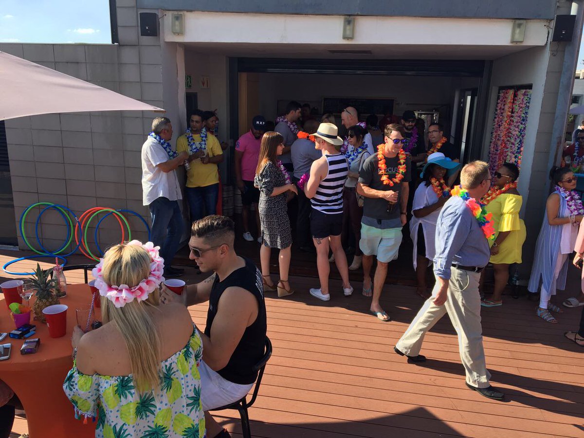 PUMalls's tweet photo. Let the festivities begin! We’re celebrating the EOY in style with our clients at our JHB rooftop beach themed event. We thank you all for your partnership over 2017 https://t.co/Bi8hNvKa0a