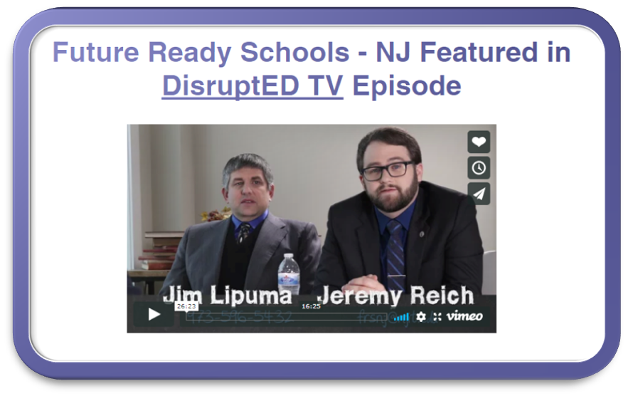 Proud to feature the recent #FutureReadyNJ episode of <a href="/DisruptedTv/">Disrupt Reality</a> on our homepage! If you're looking for an introduction to #NJed's #FutureReady initiative, you don't need to look any further than frsnj.org!

Ft. <a href="/NJIT/">NJIT</a>'s <a href="/James_Lipuma/">James Lipuma</a> &amp; @Jeremy_P_Reich