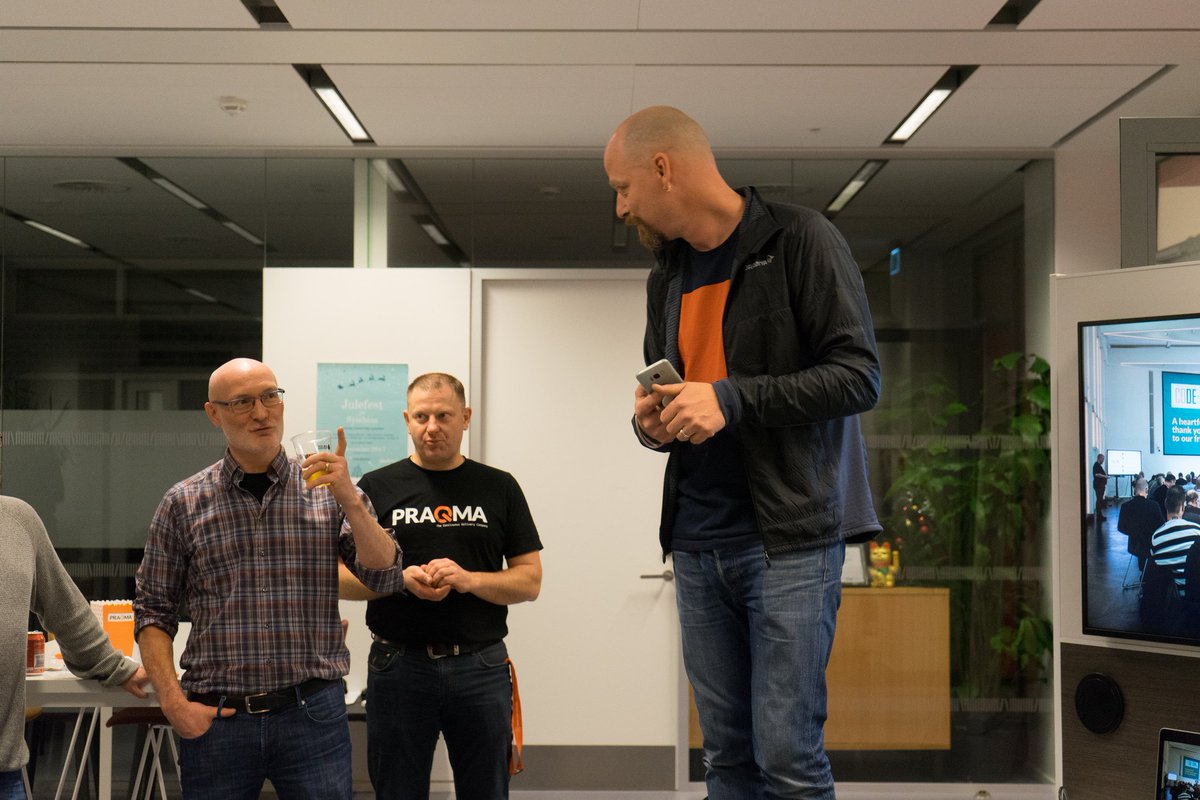 Praqma's tweet photo. Ten years ago, Praqma started.
Yesterday we celebrated with friends, family and customers. Thank you all for being part of the Praqma adventure! #10years #praqma https://t.co/lWUFPb3RXb
