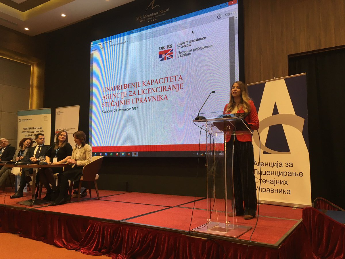 PwC_Serbia's tweet photo. Nastavak uspešne podrške #JointGGF #UKinSerbia reformama u Srbiji - Predstavljanjem odličnih rezultata projekta "Unapređenje kapaciteta ALSU" otvoren 7. stručni skup Agencije za licenciranje stečajnih upravnika. https://t.co/et1f2iu256