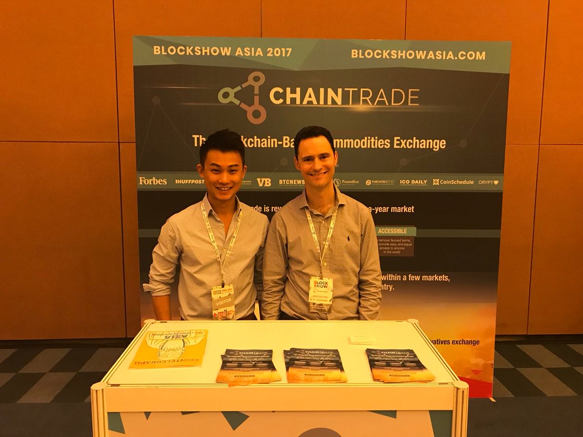 ChainTrade's tweet image. Parts of ChainTrades team are currently at the Blockshow Conference in Singapore. Already had lots of interesting conversations here! 👌