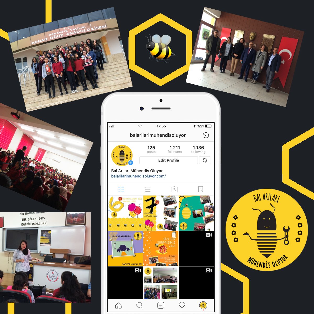 28 Kasım'da bir araya geldiğimiz Osmaniye Adnan Oğuz Anadolu Lisesi'nden sesleniyoruz şimdi:

"Kadından mühendis bal gibi olur"🐝