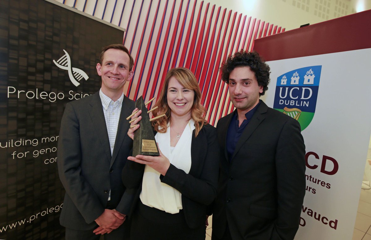 UCDinnovation's tweet photo. Congrats to Prolego Scientific, an early-stage new venture, on winning @ucddublin's 2017 #Startup of the Year Award https://t.co/9YumgsgfsL #VentureLaunch17 @Entirl @NovaUCD https://t.co/1iMI264z2P