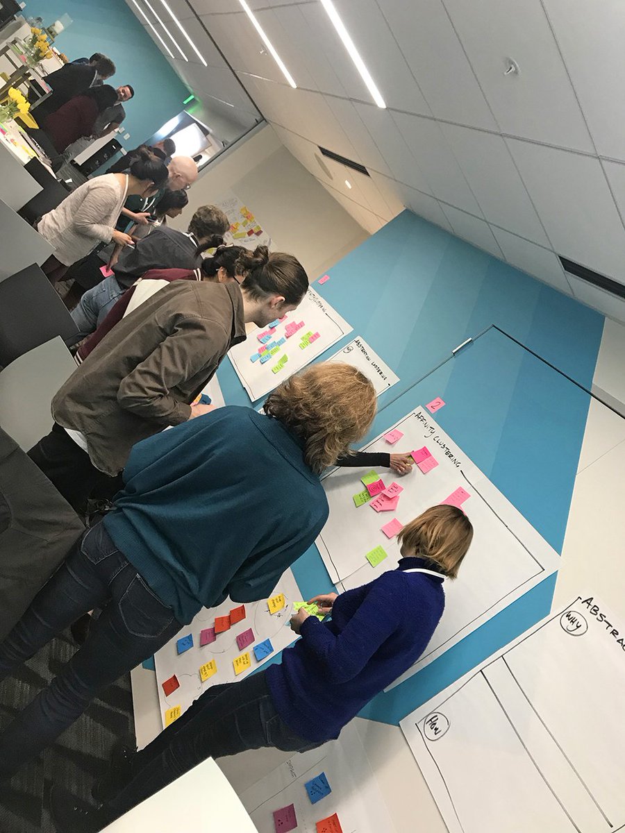LUMAInstitute's tweet photo. So honored to have LUMA's @vdinamani at @GoogleDesign's first #SPRINTCON17 & lead a micro sprint on #HumanCenteredDesign methods: #RoseThornBud + #AffinityClustering + #StatementStarters + #AbstractionLaddering. Everyone left with something to use right away! https://t.co/BVLN74lzLd