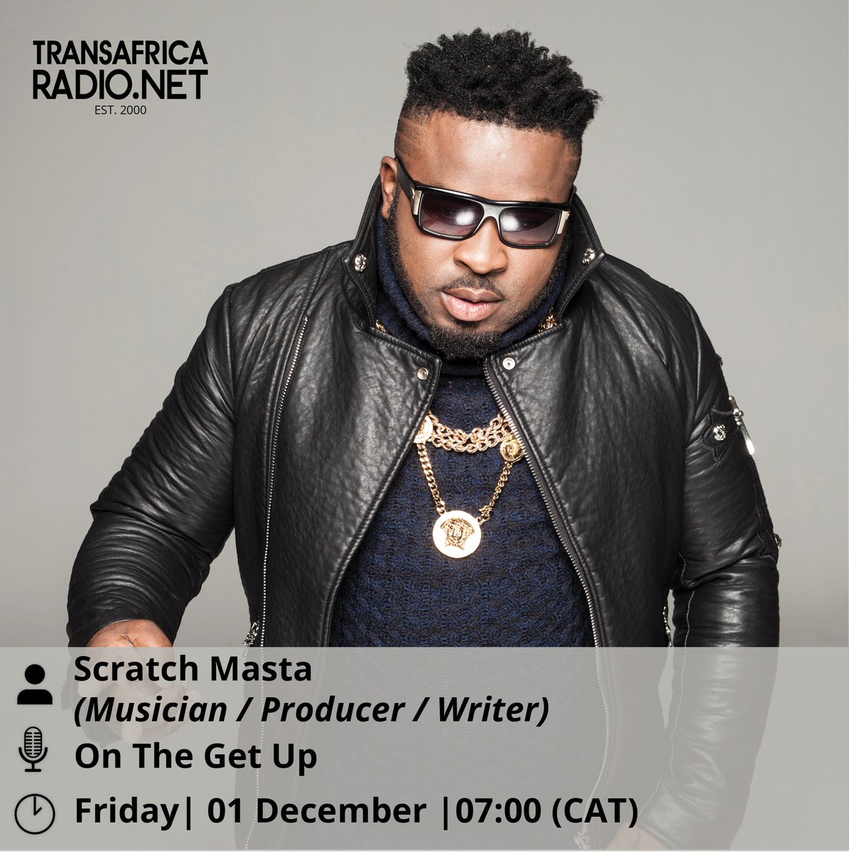 TransAfrica872's tweet photo. Catch @ScratchMasta1 on @TheGetUpTAR with @OfficialBax breaking down the inspiration for his new single #SingleTonight 

https://t.co/FQICmlOrDJ
#AfricanMusicHQ https://t.co/t7KKNLIjRp