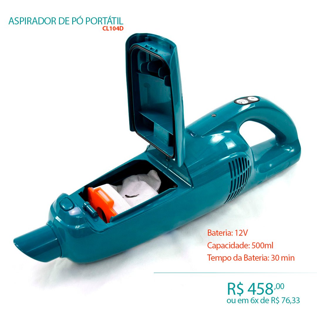 ColarOnline's tweet photo. Aspirador Portátil Makita - CL104D. Esse produto possui 3 ajustes de velocidade, Coletor de Pó lavável e Alto Poder de Sucção. Saiba mais: https://t.co/TTbIhjWx1y https://t.co/YLwqNH8LZY