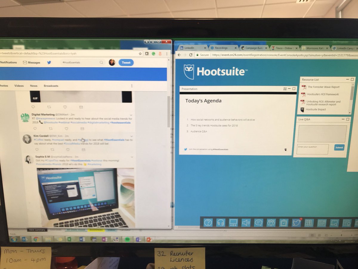 Zoe_Fitz09's tweet photo. #Hootsuiteessentials Ready to learn about the social trends for 2018 #socialmedia #HootSuite π€ https://t.co/QrWaERWigT