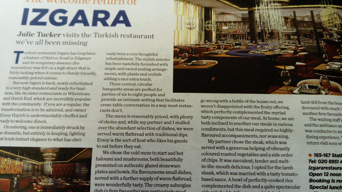 davepperlmutter's tweet image. Multi talented @JulesTucker of @BEoffices reviews Izgara a #Turkish restaurant in #Edgware in the @JewishNewsUK #winterdining #Chanukah #festive @BEDAVIDSAUL #Restaurant #london #dining Special 20% lunchtime offer....